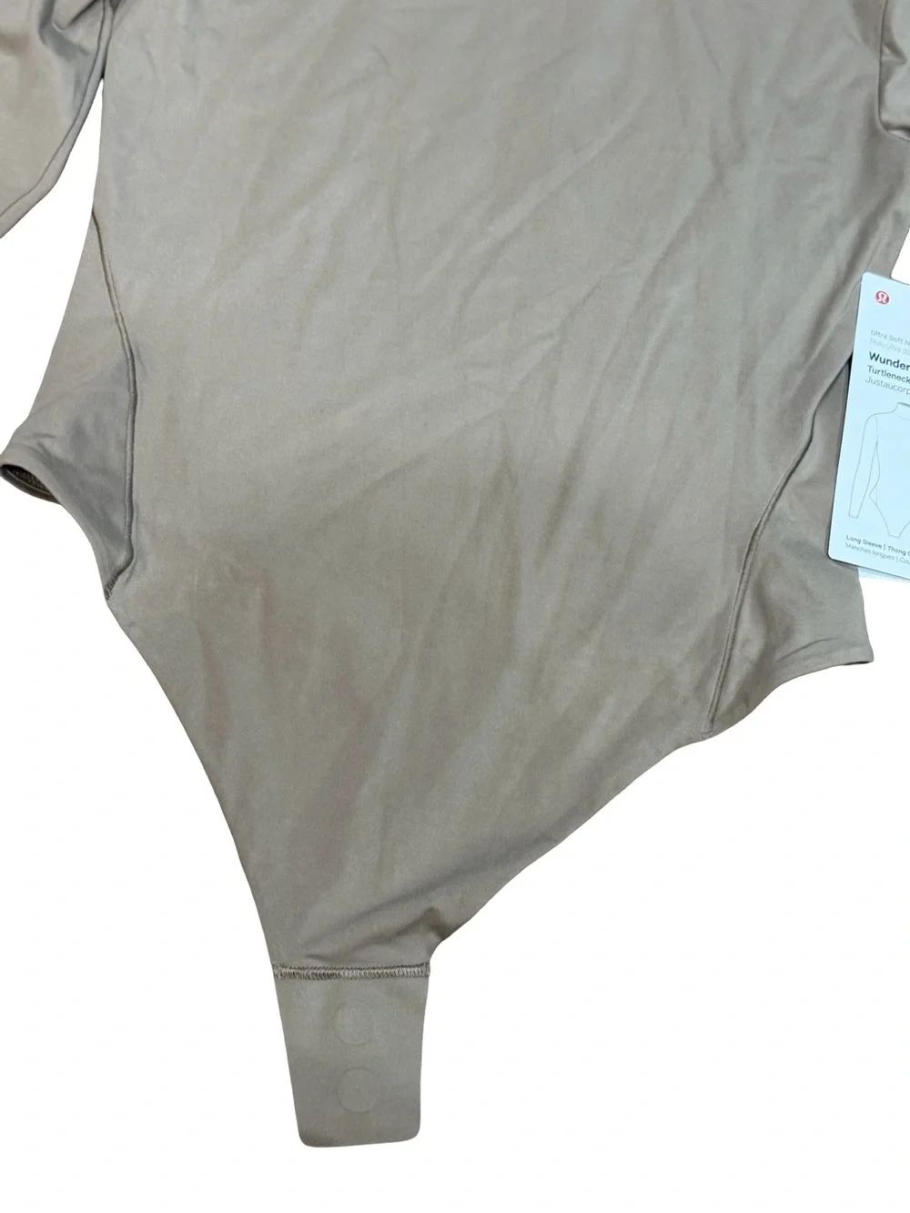 🤎 NWT Lululemon Wundermost Ultra-Soft Nulu Turtleneck Bodysuit Taupetastic Small